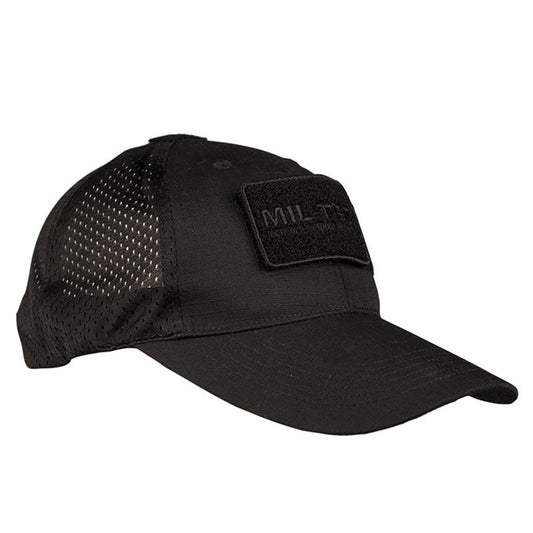 Miltec Black Net Baseball Cap