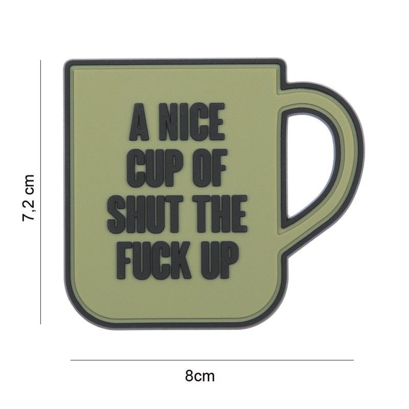 Patch 3D PVC A nice cup green #8096