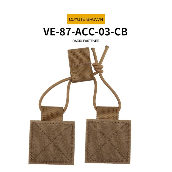 Fastener with velcro for open pouch - Coyote