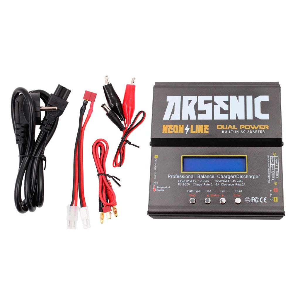 Battery Charger Arsenic B6AC Balanceador Lipo/Life/NimH 80W Black