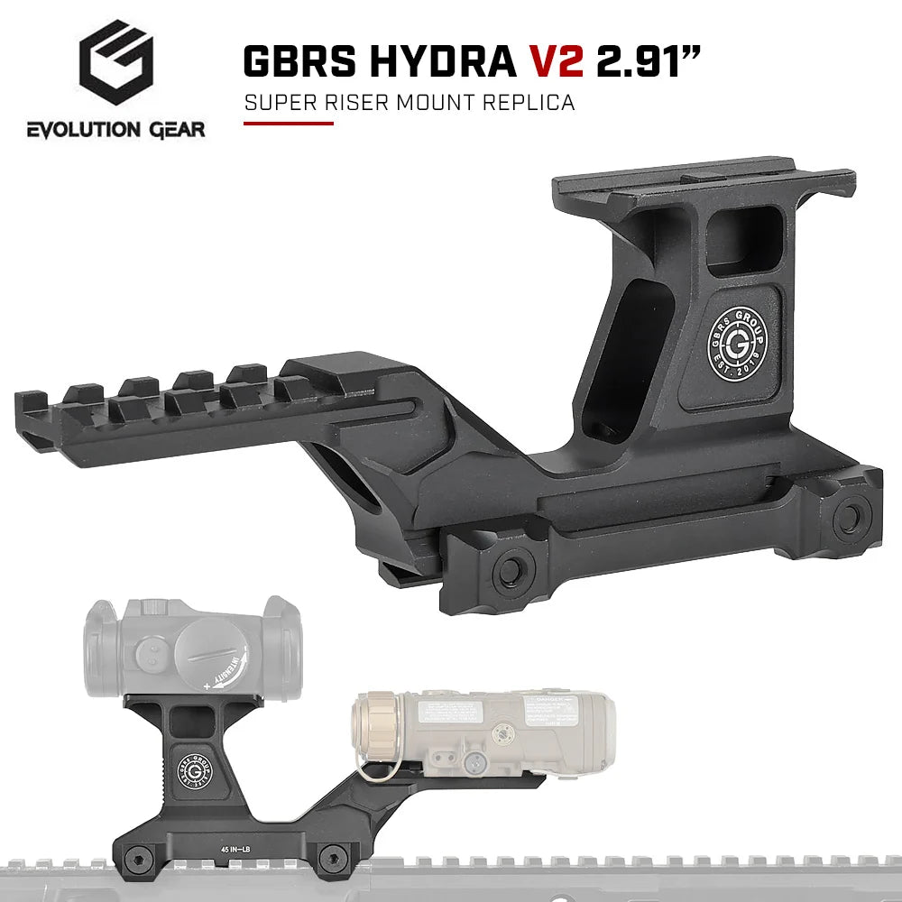 EVG V.2 HYDRA extension mount for T1/T2 micro dot (black)