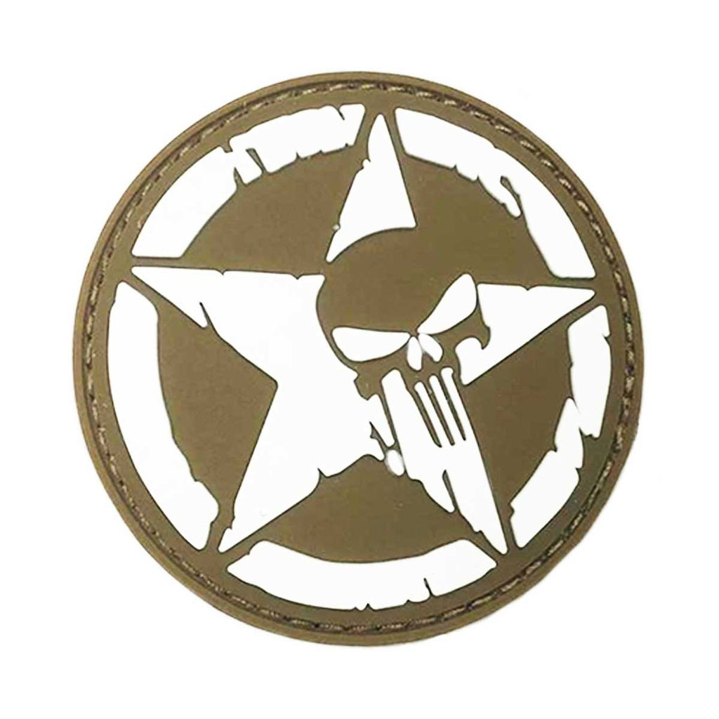 Patch Immortal PVC 3D Punisher Red tan