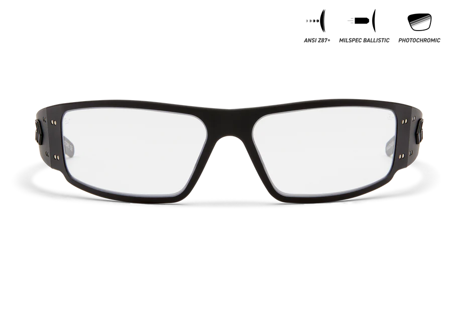 ANSI Z87+ MILSPEC BALLISTIC MAGNUM, BLACK ANODIZED W/ BLACK LOGO, PHOTOCHROMIC W/ ANTIFOG