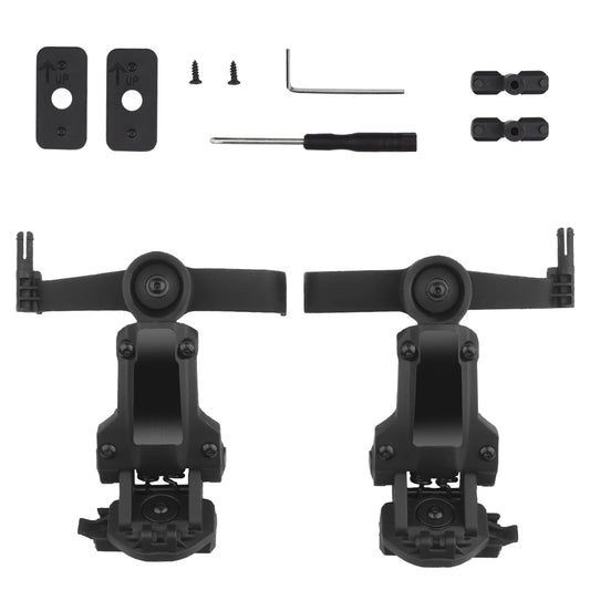 Tactical Helmet Mount Adequado para COMTAC III Tiro Headset, OPS CORE, ARC, Wendy, M-LOK, Rail Adapter Black