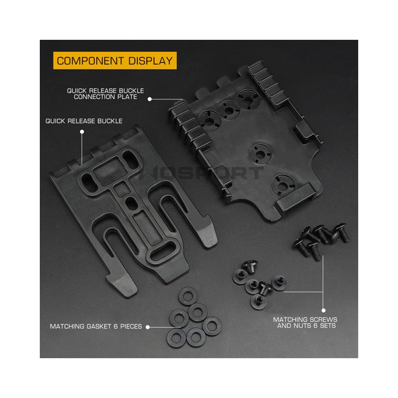 Adapter Base Quick Release Buckle - Black