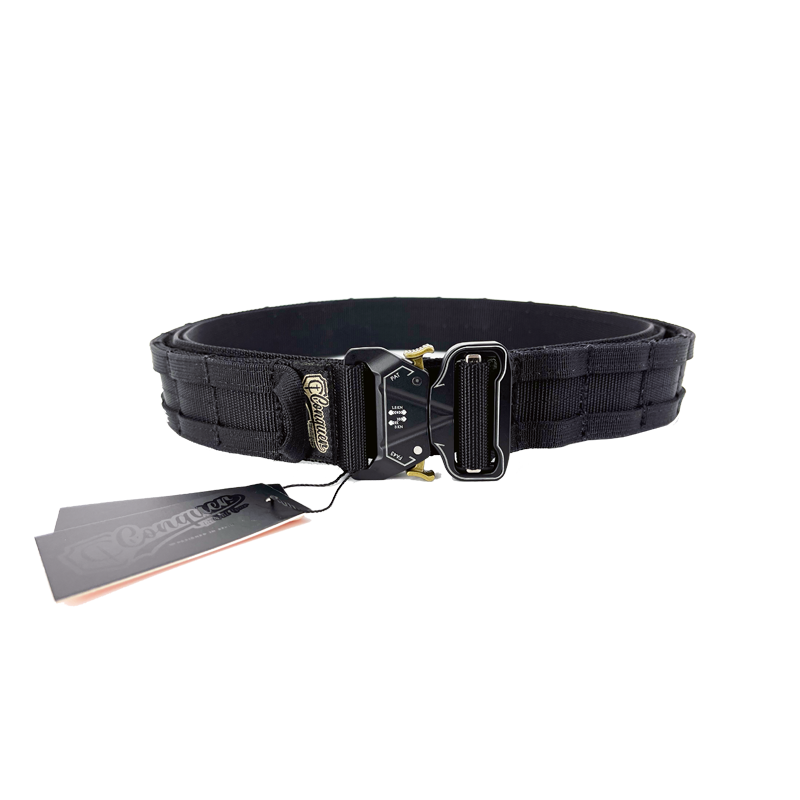Conquer double belt 105 cm black