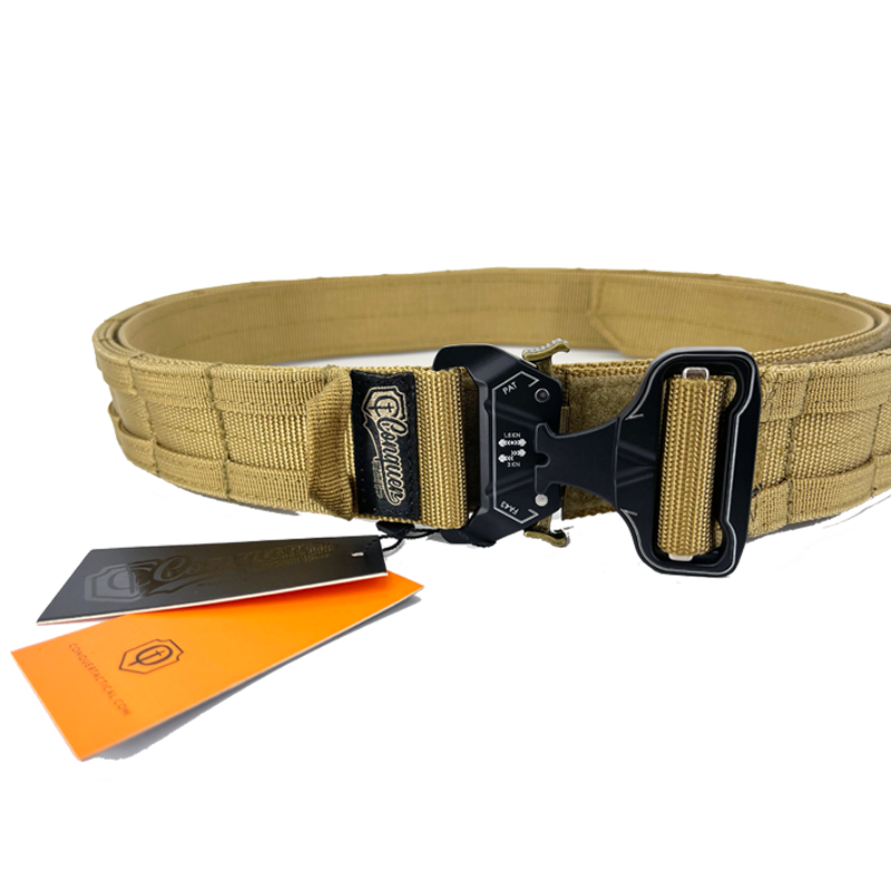 Conquer double Belt 105 cm TAN