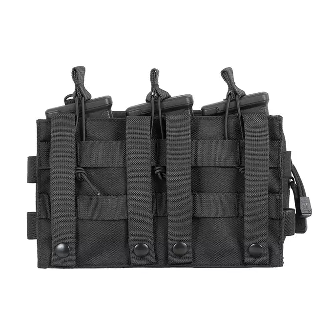 8Fields Molle Triple Rifle Mag Pouch BK