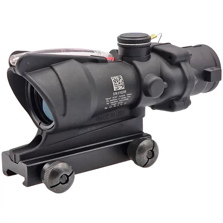 Scope ACOG 4x with red fiber BLACK accent