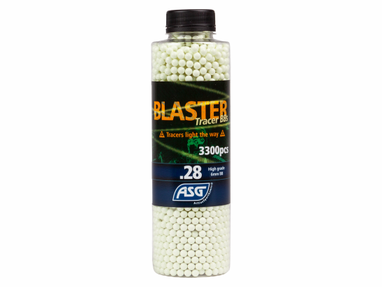 Blaster Tracer, 0.28g, airsoft BB, 3300 pcs. bottle - green