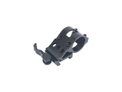 METAL 45° OFFSET QD MOUNT DIAMETER 1" FOR FLASHLIGHTS OR LASERS BLACK