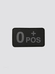 Patch PVC Blood O Positive BK