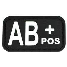 PVC Grupo Sanguíneo AB Positivo Black