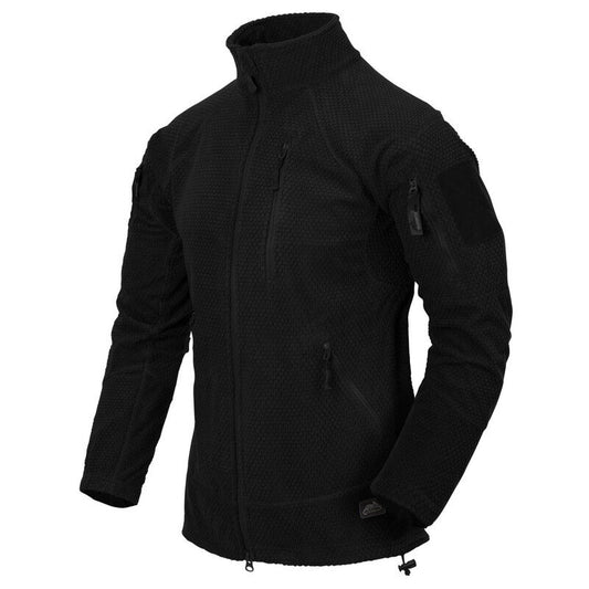 ALPHA TACTICAL Jacket - Grid Fleece - Black L