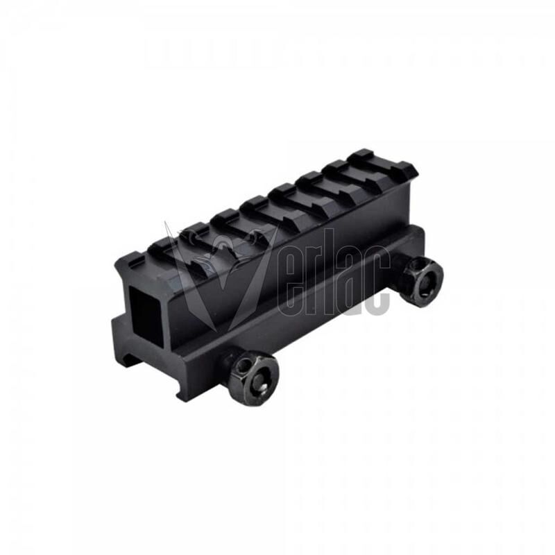 JS-TACTICAL 3 SLOTS STANDARD 20mm RAIL 1/2 INCH RISER QD BLACK