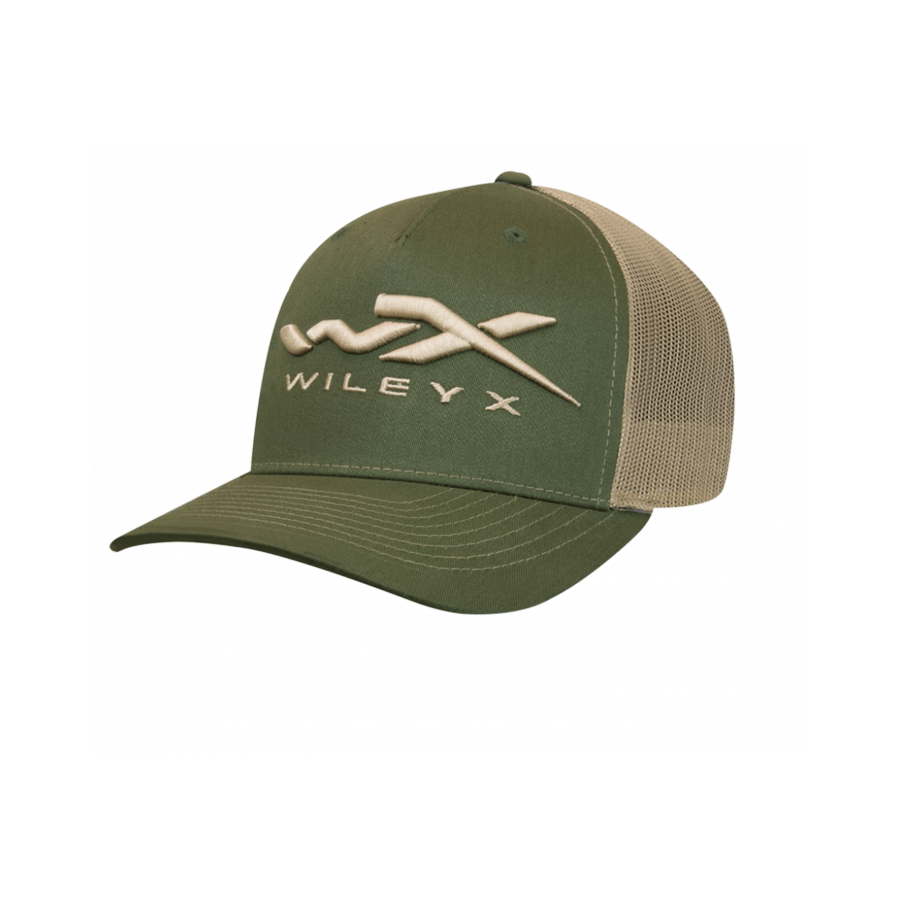 WX Snapback Cap One Size Green and Tan