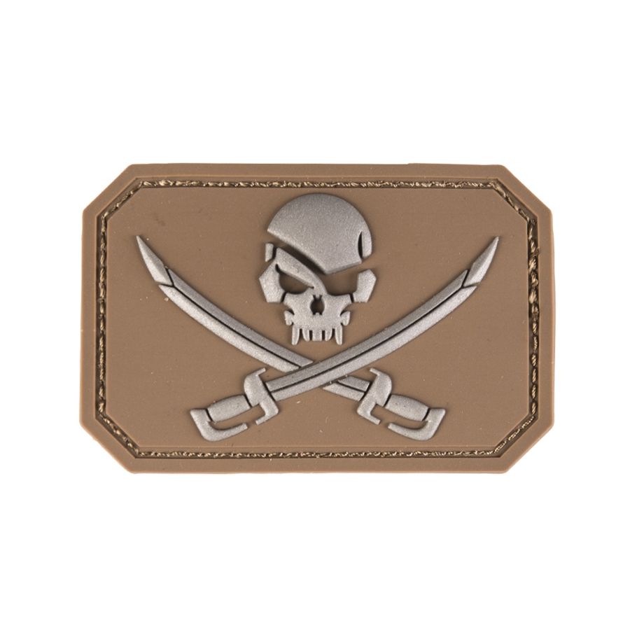 Patch PVC Pirate Skull Coyote