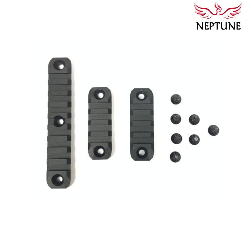 Set 3 Pieces Black 416 Rahg rail 20mm weaver neptune BK