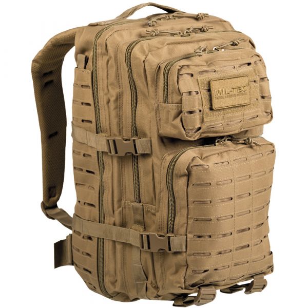 Miltec US Assault Pack Large Laser Cut Coyote - ContractorHouse