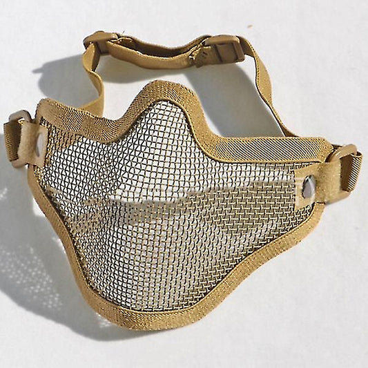 Airsoft Mesh Half Face Mask -Tan