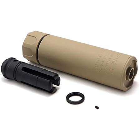 Silencer & flash hider surefire style socom556-mini2 dark earth 14mm ccw milsim series