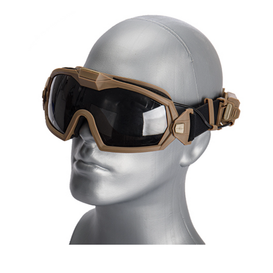 Tactical anti-fog goggles TAN-clear,smoke