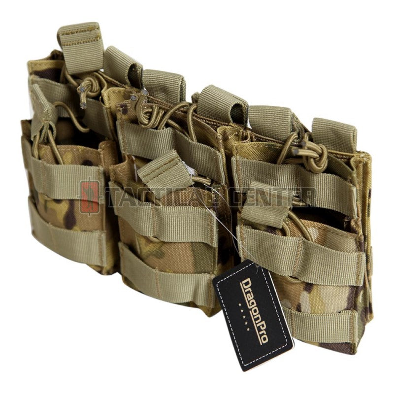 Dragonpro DP-PO015-003 Double Layer Triple 5.56 mag Pouch MC