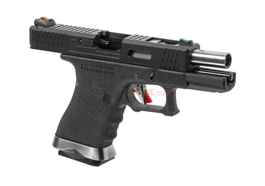 WE G-Force 19 BK Silver Barrel Metal Version GBB Black