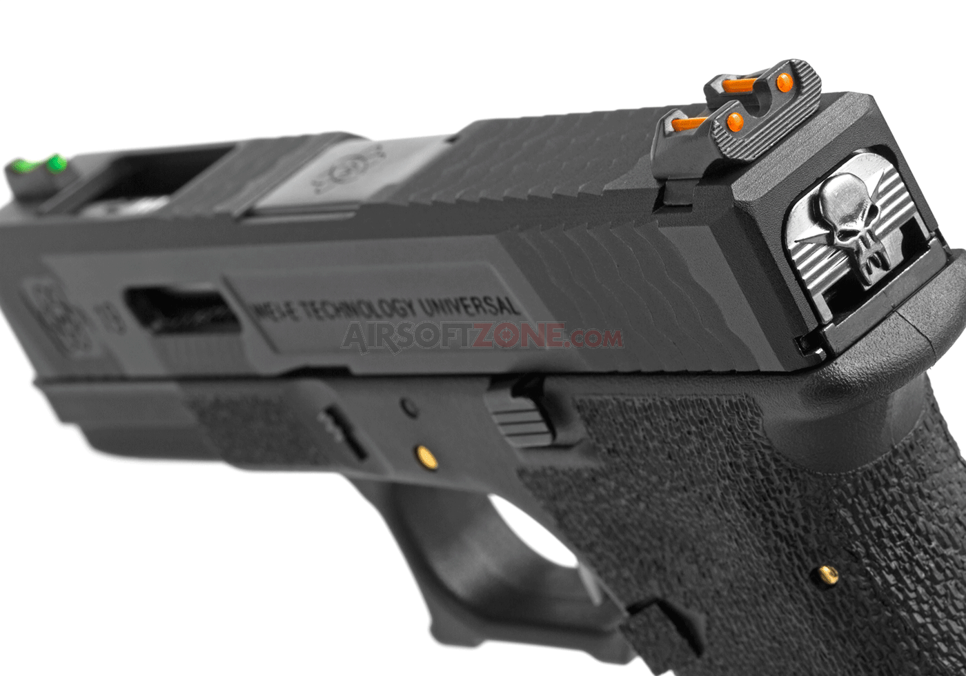 WE G-Force 19 BK Silver Barrel Metal Version GBB Black