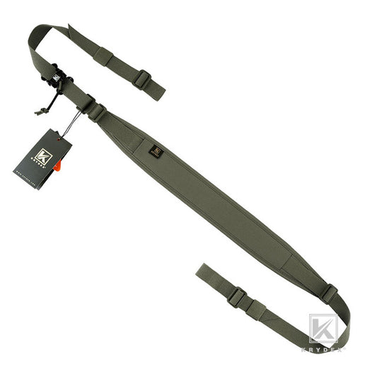 Ferro Style Airsoft  2 Point Sling  2.25" Removable Padded Rapid Adjust Slingster Quick Pull Tab Rifle Accessories Ranger Green