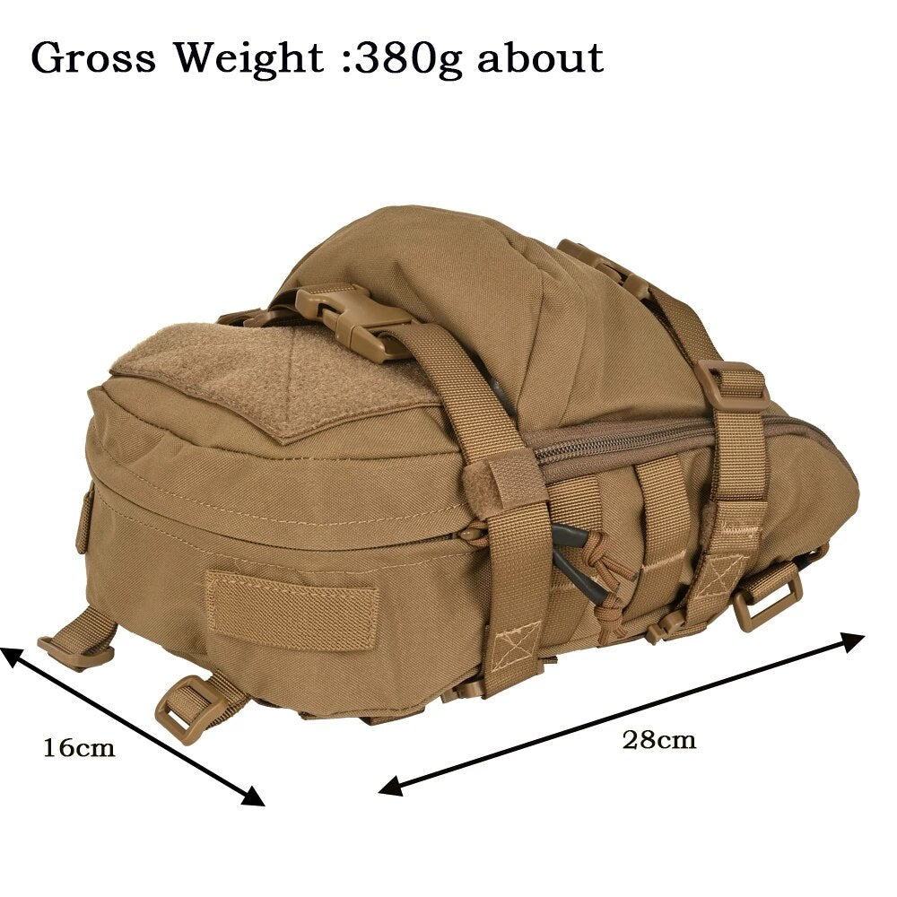 Mini Hydration Backpack MOLLE YKK Zipper 500D Nylon Ranger Green