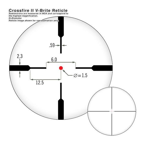 Vortex Crossfire II 1-4X24 V-Brite MOA