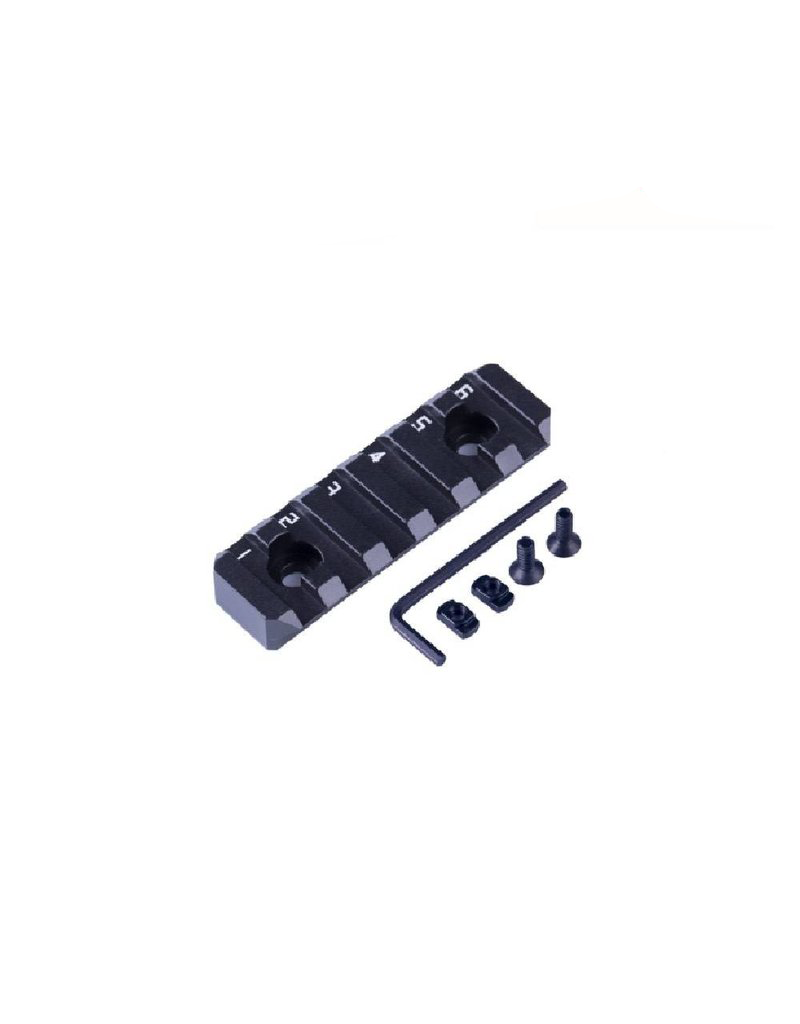 Castellan Rail CNC Aluminum 6 Slot Keymod/Mlok