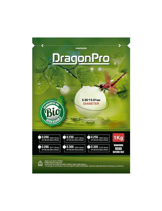 DRAGONPRO DP-6B-032 Bio PLA BB 0.32g 1KG (ULTRA White)