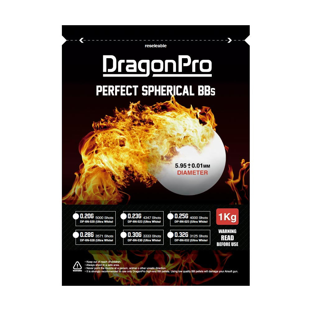 DRAGONPRO DP-6N-023 Competition Grade BB 0.23g 1KG (ULTRA White