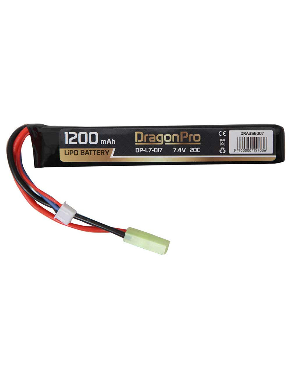 DRAGONPRO DP-L7-017 7.4V 1200mAh 20C LiPO 128x21x13mm