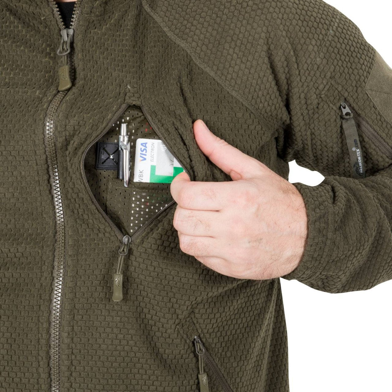 Alpha Tatical Jacket Grid Fleece Coyote M