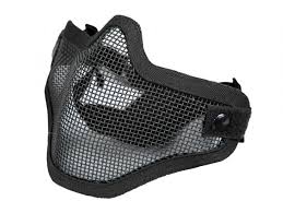 Airsoft Mesh Half Face Mask -Black