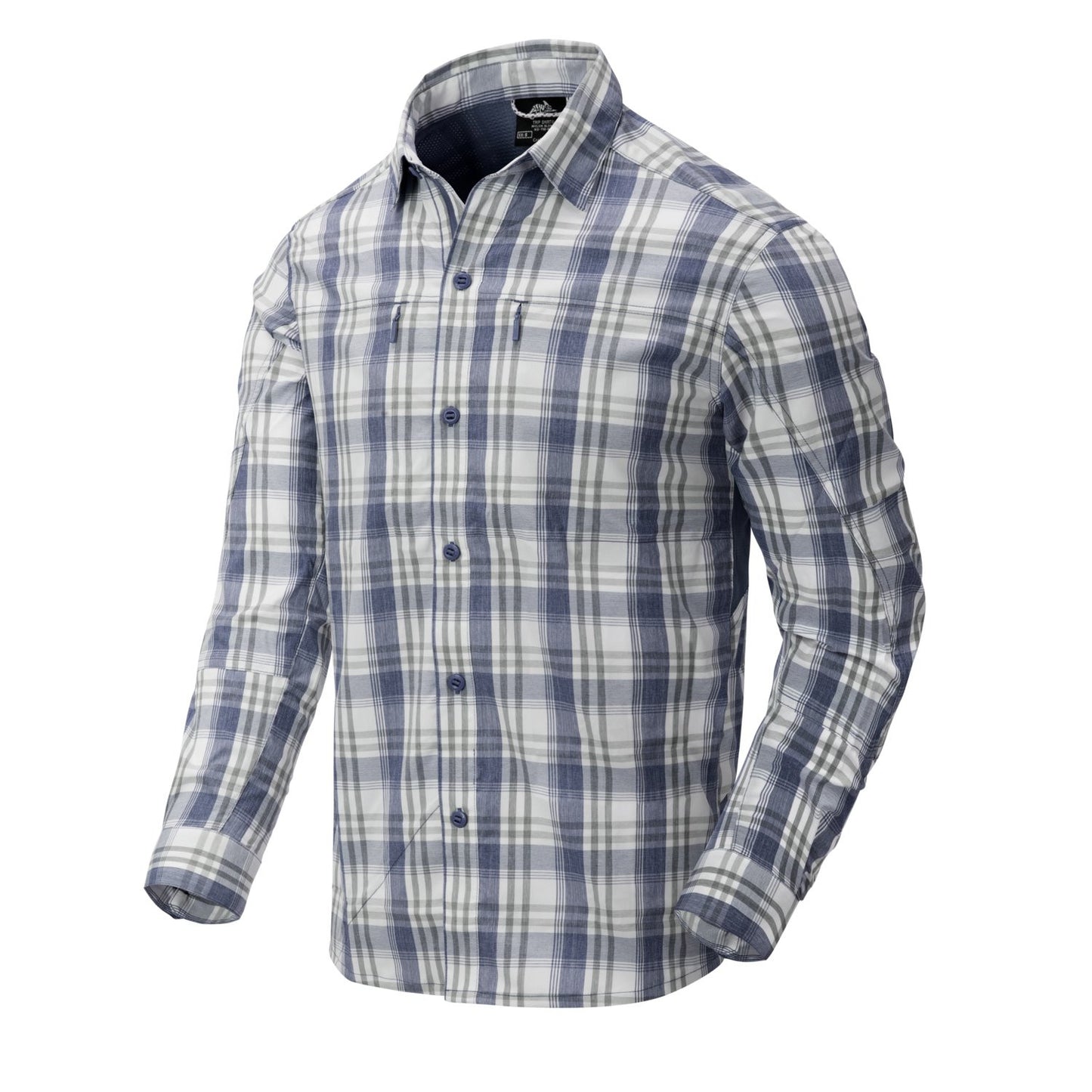 TRIP SHIRT - NYLON BLEND INDIGO PLAID S
