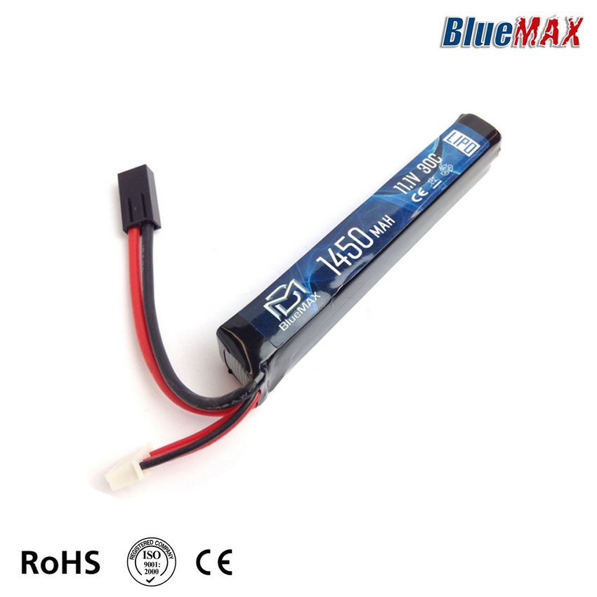 LIPO BATTERY MINI TAMIYA CONNECTOR 11.1V X 1450MAH 30C STICK TYPE BLUEMAX-POWER® (BMP-11.1X1450-STICK)