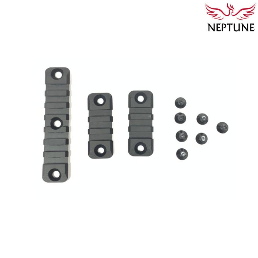 Set 3 Black 416 Geiselle Rail 20MM Weaver Neptune