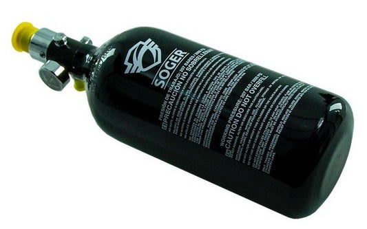 Garrafa HPA SOGER 48CI 0.8L 3000 PSI ALUMINIO BK