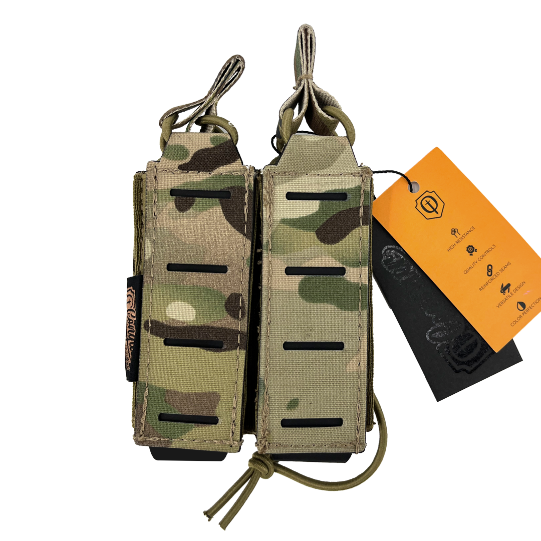 Conquer Double Pistol Pouch Multicam