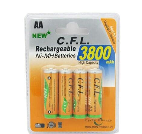 Rechargeable AA Battery 4 Pcs