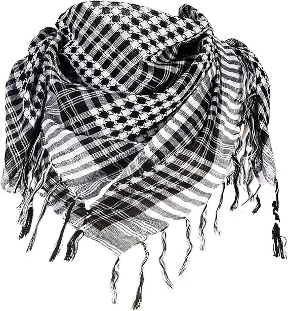 Shemagh 115x110Cm White-Black