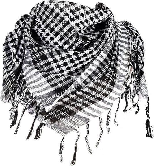 Shemagh 115x110Cm White-Black