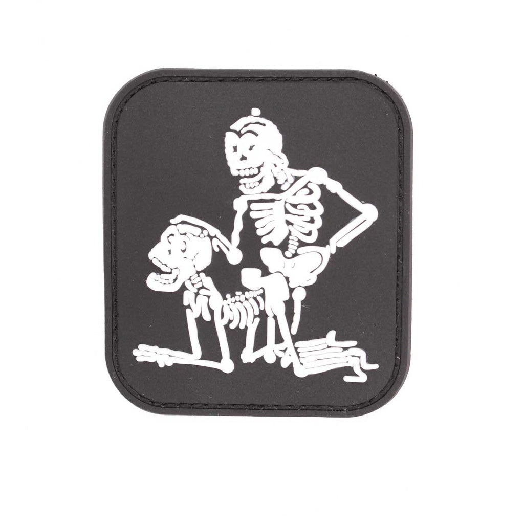 Patch Immortal PVC 3D 2 Skelete Black Fluer