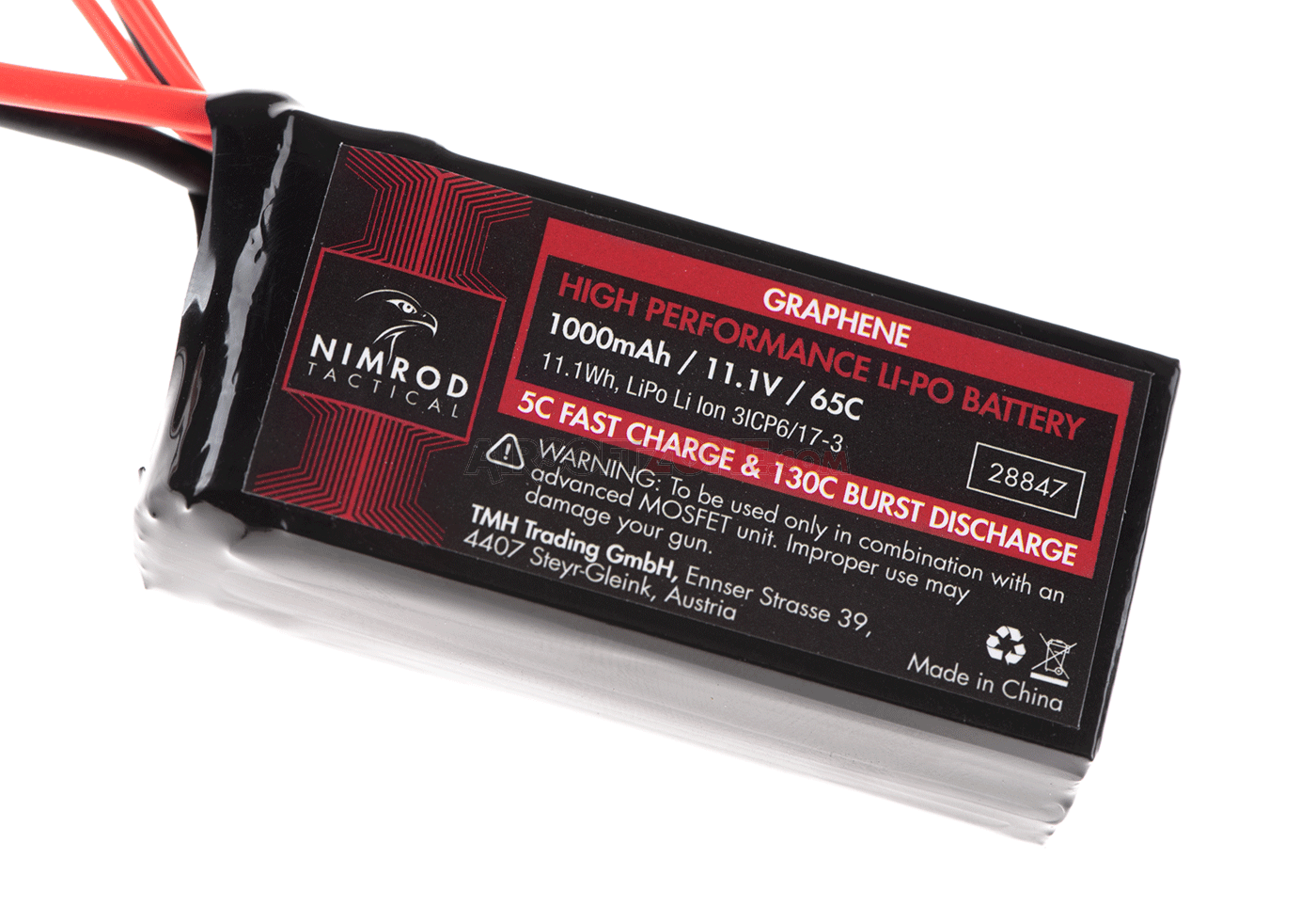 Lipo 11.1V 1000 mah 65C Graphene PEQ Type