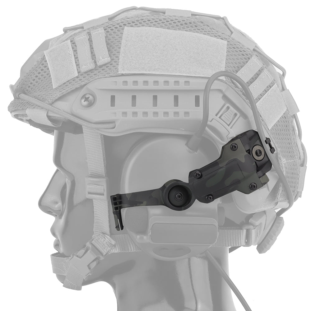 Tactical Helmet Mount Adequado para COMTAC III Tiro Headset, OPS CORE, ARC, Wendy, M-LOK, Rail Adapter Black