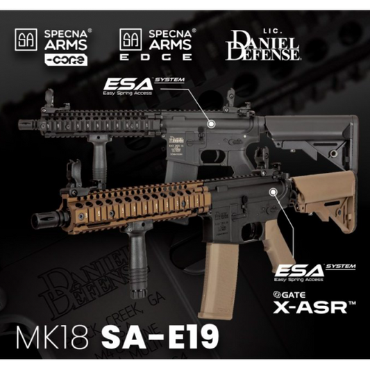 Daniel Defense® MK18 SA-E19 EDGE™ Carbine Replica - Black